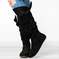 thumbnail image 4 of OKBOP Women's Low-Heeled Knee High Boots-Fashion Knotted Long Boots Flat Winter Warm Go Go Boots Womens Shoes Casual Womens Boots Clearance, 4 of 9