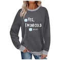 thumbnail image 2 of Women's Plus Size Fashionable Graphic Sweatshirts with Crewneck Long Sleeve Printed Loose Fit, 2 of 6