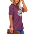 thumbnail image 4 of XCHQRTI Womens Daisy Tshirt Graphic Plus Size Casual Shirt Oversized Short Sleeve Summer Flower Tops, 4 of 8