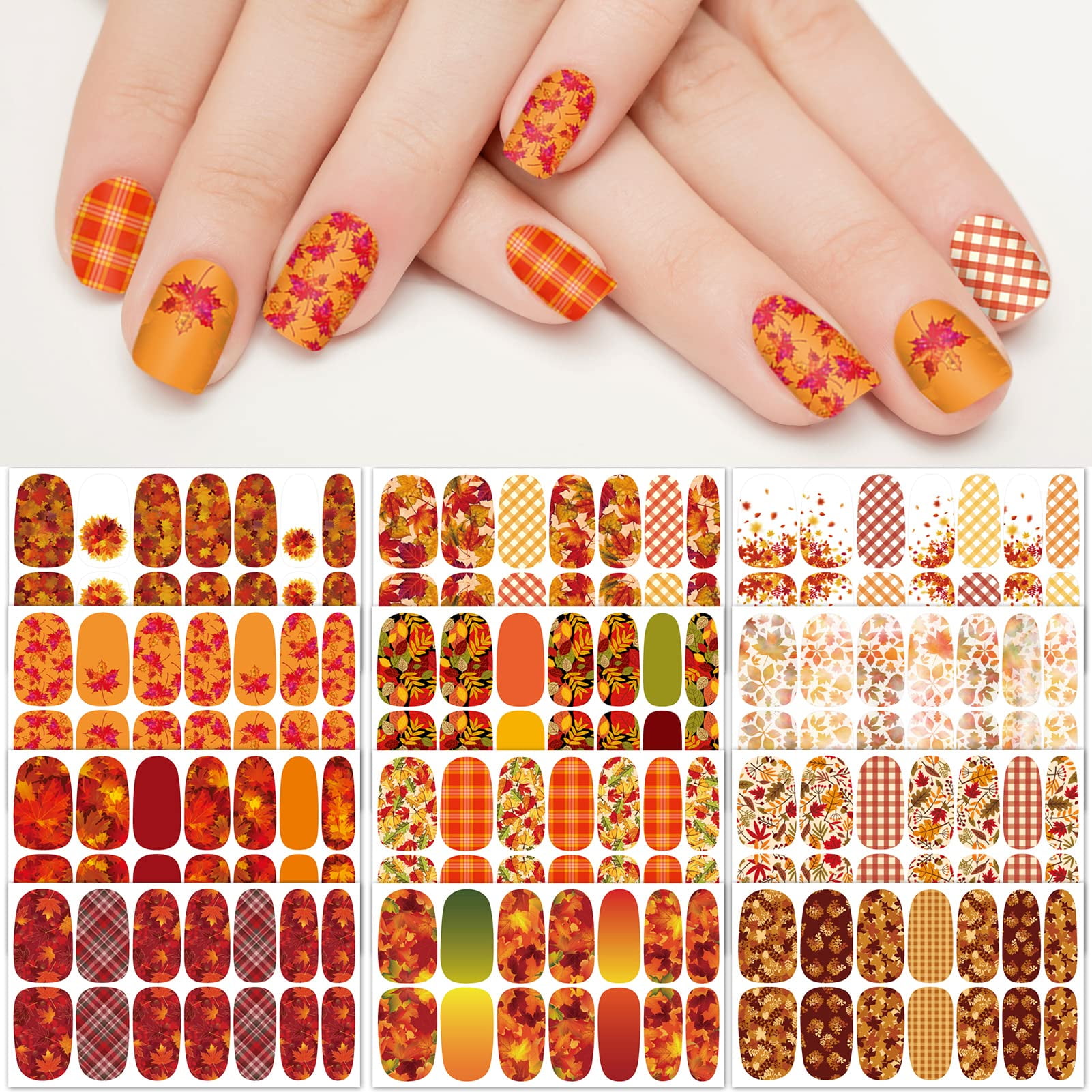 Autumn nail stickers discount