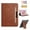 Brown, variant on TECH CIRCLE for 8 Inch Tablet Android 11/12/13/14 Tablet Universal Case with Stand (Portrait/Landscape Viewing Angles)/Hand Strap/Front Pocket/Card Slots, PU Leather Folio Case with Lanyard, Brown