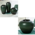 thumbnail image 2 of FSLiving Green Clay Pot Ceramic Table Lamp Textured Shade Tapered Shape Farmhouse Bedside Lamps Rechargeable Battery Operated RGB Bulbs by Remote, Wireless Timer, 15 Colors, for Livingroom, 2 of 8