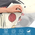 thumbnail image 3 of Yayeee Kitchen Curtains Tier Pair Light Filtering 27"x36" Rod Pocket Short Cafe Window Panel, Beige Astronaut Space, 3 of 7