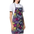 thumbnail image 4 of Pofeuu Retro Cassette Music Print Aprons with Pockets, Cute Aprons for Kitchen, Cooking, Server, Barber, Chef Apron, 4 of 7