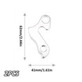 thumbnail image 4 of 1pair Bike Rear Derailleur Hanger Bicycles Lugs Transmission Tail Hook Road Bike Frame Gear Tail Hook Easy to Install, 4 of 12