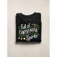 thumbnail image 3 of Full Of Christmas Spirits Sweatshirt Women -Smartprints Designs, Female Medium, 3 of 4