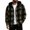 Army Green, variant on Plaid Hooded Shirt Jacket Buffalo Check Button Front Casual Outerwear S-2XL