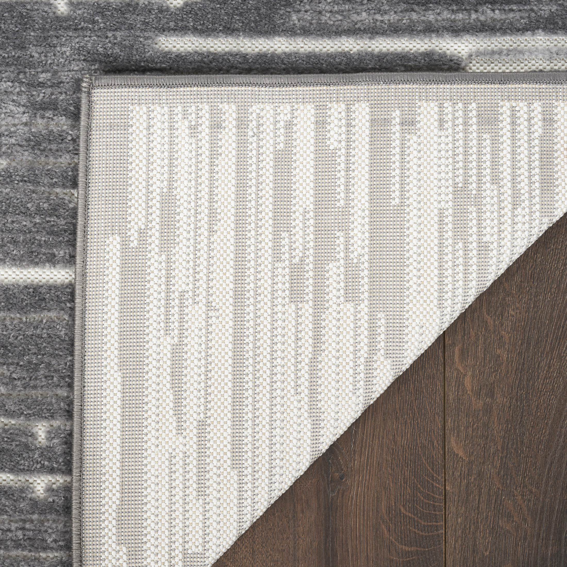 Nourison Casual 5'3" x 7' Grey Modern Indoor Rug