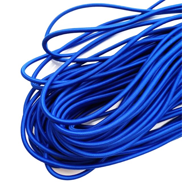 6mm Blue Elastic Shock Cord Down Stretch Band Rope Tie Down String for Marine Kayak Boat 50m