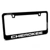 Jeep Cherokee UV-LED Printed American-Made Black Metal License Plate Frame