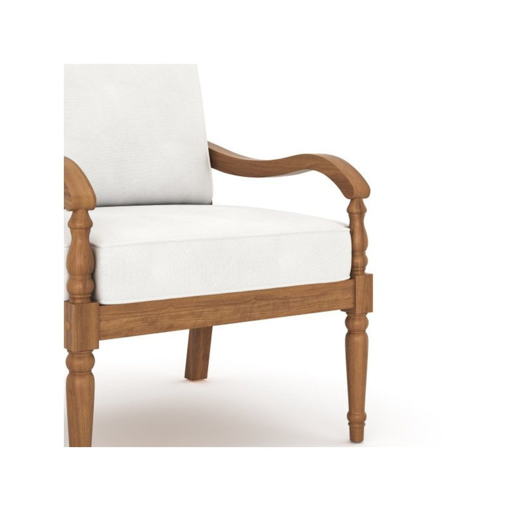 Outdoor Escape Patio Furniture Brown Wooden Deck Chairs Balcony Patio Dining Chairs Set of 2