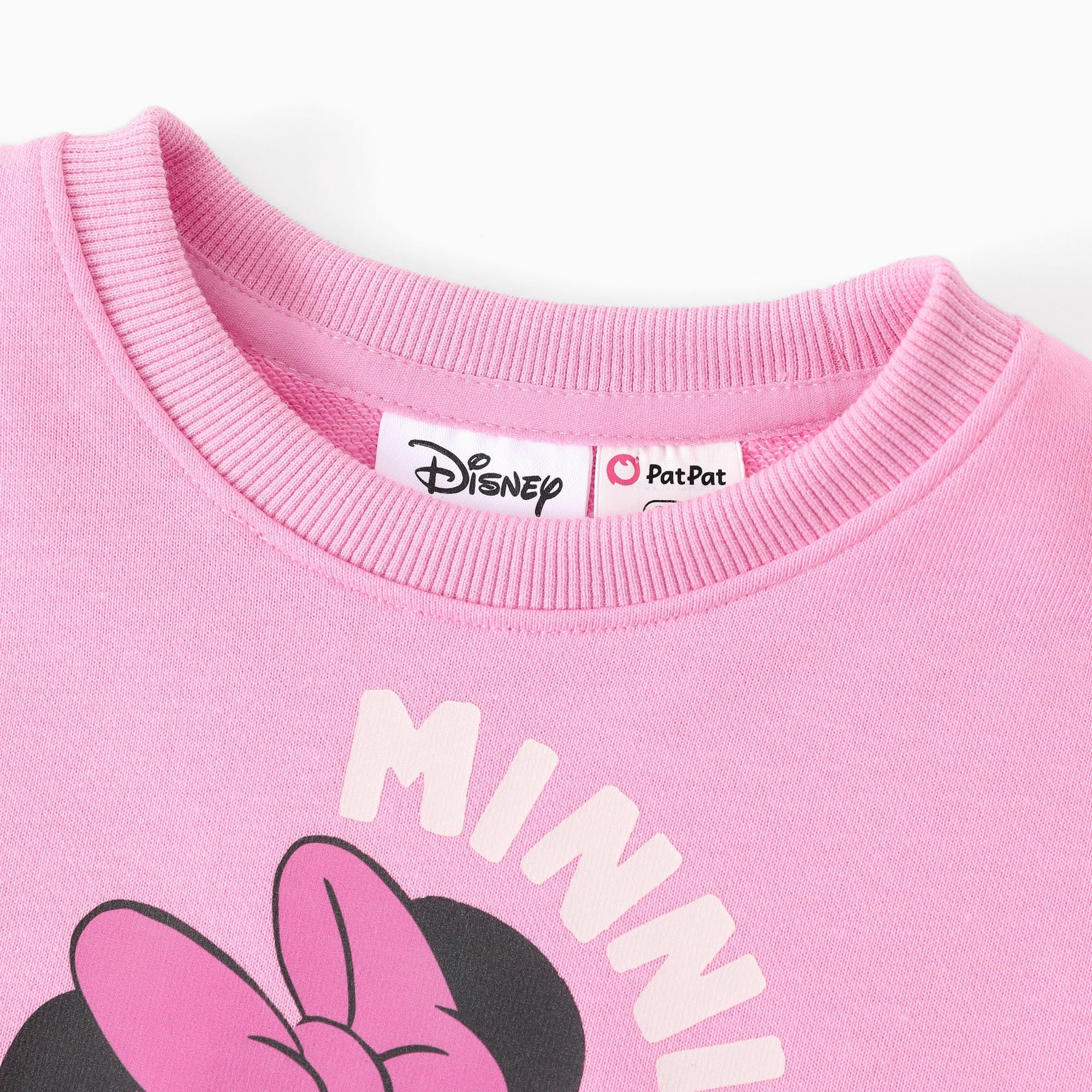 Disney Girls Dresses Sets Minnie Pink Graphic Crewneck Crop Sweatshirt and Plaid Skirt School Outfits Kids 5-6Y