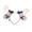 B, variant on HUANLEDASH Christmas Hair Hoop Flower Butterflies Decor Antlers Design LED Light Headband Parties Performances Accessory