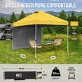 thumbnail image 5 of CROWN SHADES 10'x10' Instant Canopy Tent with 1 Sidewall with One Push Setup Sun Shelter for Events Parties Yellow, 5 of 8