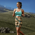 thumbnail image 4 of Shorts Yoga For Women Scrunch Biker Dark Camouflage Green Shorts, 4 of 6