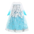 thumbnail image 5 of Disfraz de Frozen para niños y niñas, disfraz de princesa Elsa, Anna, sirena, Rapunzel, Cenicienta, Bella, fiesta de cumpleaños, 5 of 5