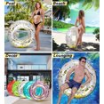 thumbnail image 3 of CoTa Global Inflatable Pearl White Pool Float Tube - Premium Confetti Pool Float, Inflatable Tube Ring Pool Float for Kids and Adults, Heavy Duty Pool Ring Party Float for Beach, Lake - 36 Inches, 3 of 7