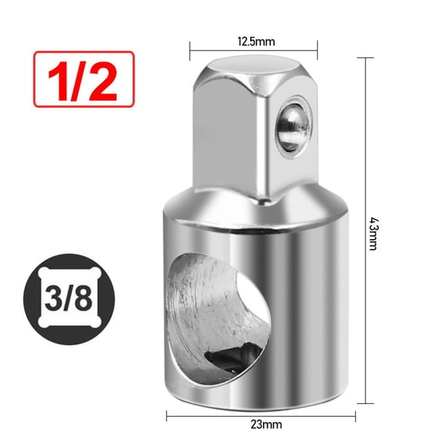 Rod Socket Adapter Ratchet Sliding Rod Adapter For Repairing Cars Mechanical Parts Socket Wrench 3/8 To 1/2Inch