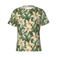 thumbnail image 3 of Naloa Lilies Flowers Men's T-Shirt Sport T-shirt Men's Basic Tee Casual Men's Shirt, Round Neck, Short Sleeves - XX-Large, 3 of 5