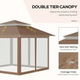 thumbnail image 6 of Outsunny 12ft x 12ft Khaki Pop Up Outdoor Canopy, 6 of 9