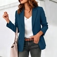thumbnail image 5 of Mifsaly Womens Business Casual Blazers Long Sleeve Notch Lapel Work Office Suit Jackets Two Buttons Slim Fit Professional Blazer Coats Navy,XL, 5 of 9