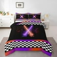 thumbnail image 2 of Erosebridal Teens Sports Bedding Full Comforter Set, Lightsaber Down Comforter, Racing Checkered Decor, Microfiber 3pcs, 2 of 8