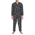 thumbnail image 3 of Sikiie Dog Paw Mens Pajama Set, Soft Warm Long Sleeve Sleepwear, Cozy Button-Down Pjs for Men-Small, 3 of 7