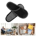 thumbnail image 4 of Unique Bargains 1 Pair Disposable Slippers Foldable Closed Toe Hotel Slippers Large Black, 4 of 5
