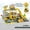 Engineering model-42pieces, variant on Parking Garage Toy Playset, Race Car Ramp Track with 3 Alloy Car for Toddler, Gifts for Age 3-7 Kids-Yellow