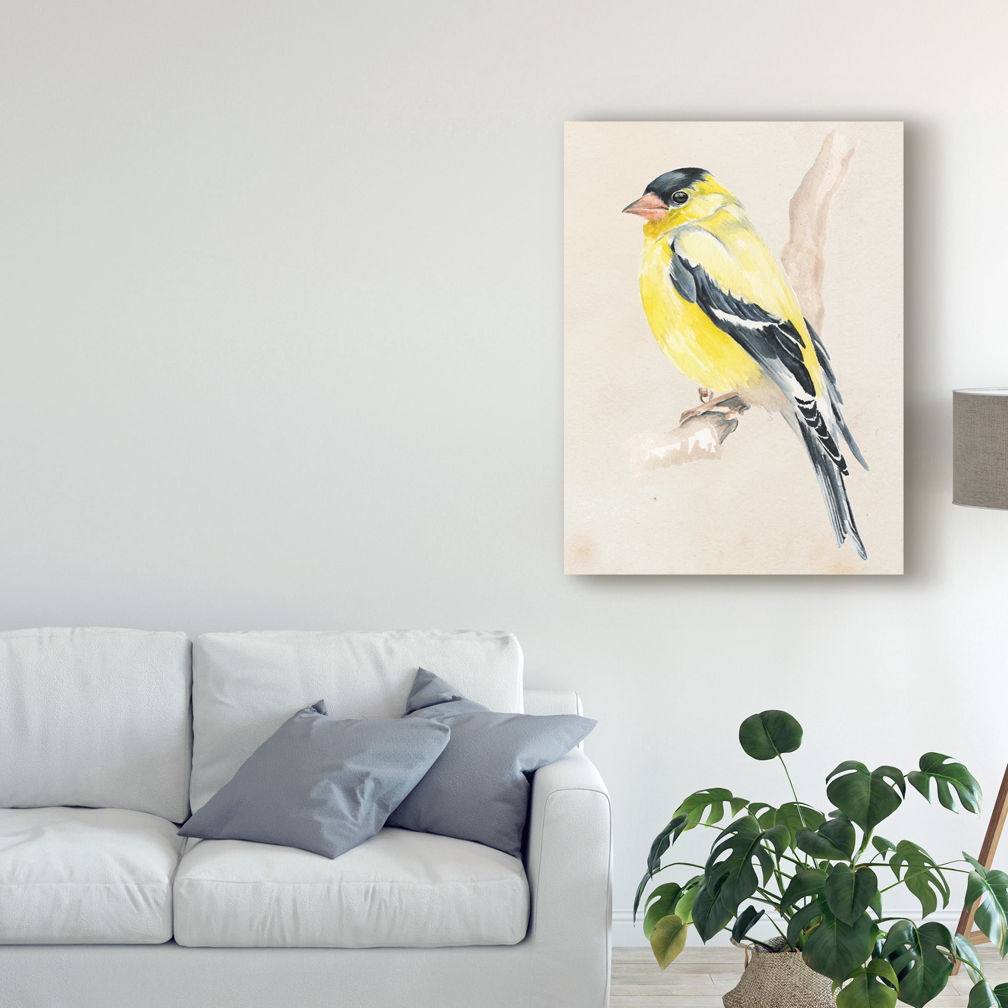 Trademark Fine Art 'Little Bird on Branch III' Canvas Art by Jennifer Paxton Parker