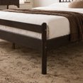 thumbnail image 5 of Leumius Traditional Style King Size Bed with Headboard and Footboard, Pinewood Bed with Strengthened Bed Frame for Teens Adults Brown, 5 of 9