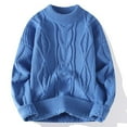 thumbnail image 2 of uikmnh Men's Cozy Round Neck Pullover Sweater Autumn Winter Warm Loose Knit, 2 of 3