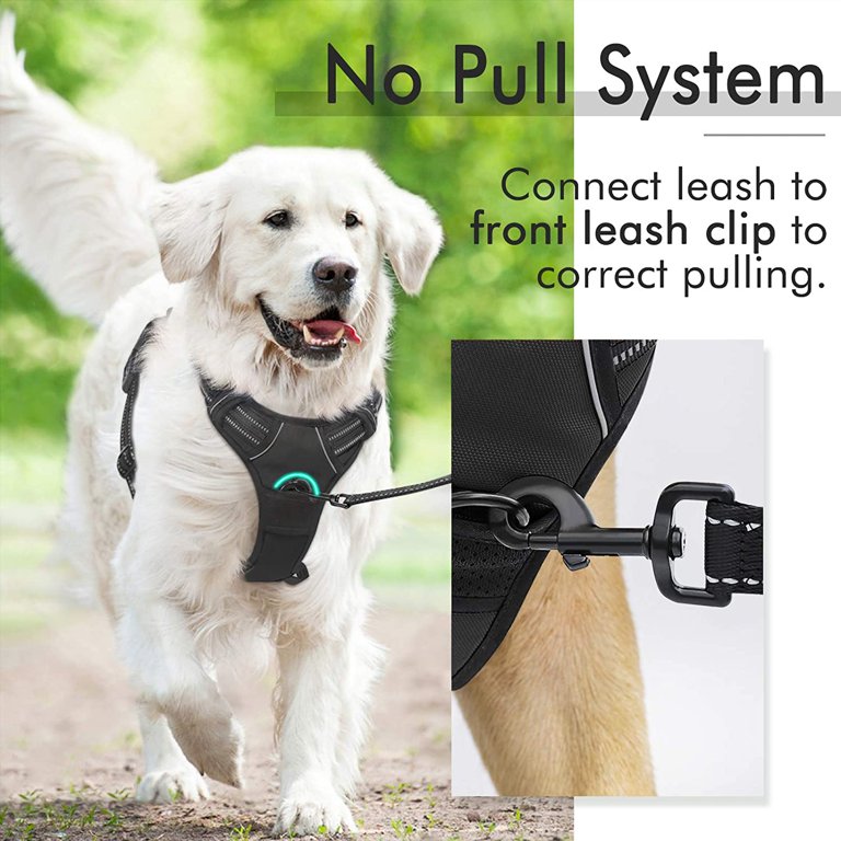 Nobleza Dog Vest Harness, Reflective No Pull Dog Harness with Handle and Soft Padding, Adjustable Easy on Grip Harness for Dogs with Velcro for