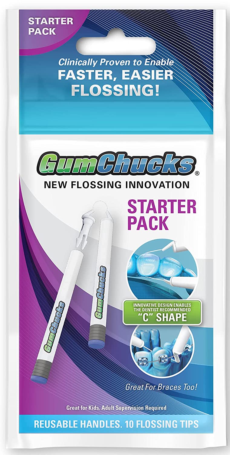 GumChucks Floss Starter Pack Faster, Easier Flossing! Great for