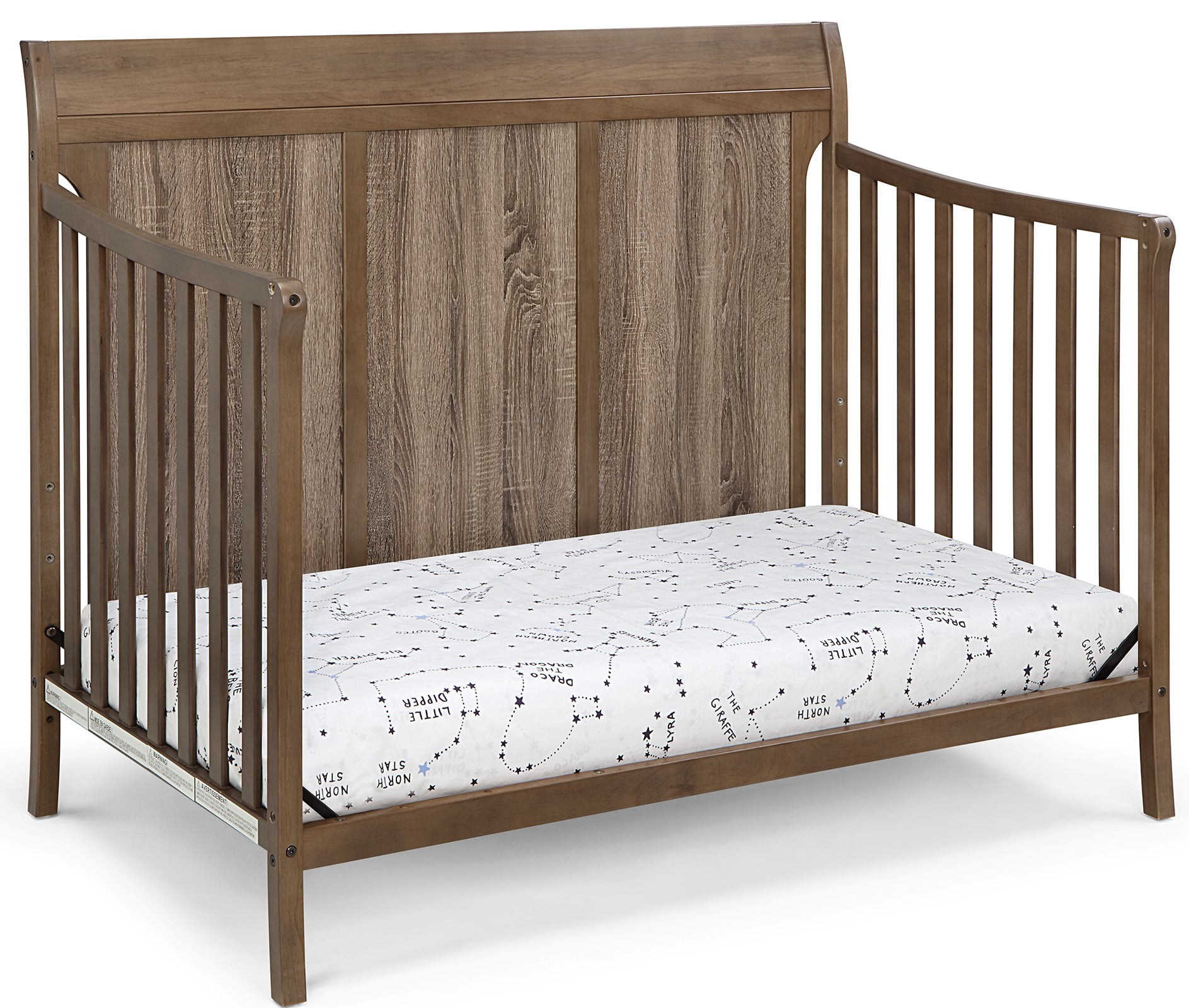 Suite Bebe Shailee 4-in-1 Convertible Crib in Brown Stone
