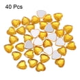 thumbnail image 3 of Uxcell 40Pcs Acrylic Heart Rhinestone 0.47" Flat Back Gems Stickers Golden, 3 of 7