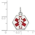 thumbnail image 2 of 14k White Gold Medical ID Jewelry Pendant, 2 of 3