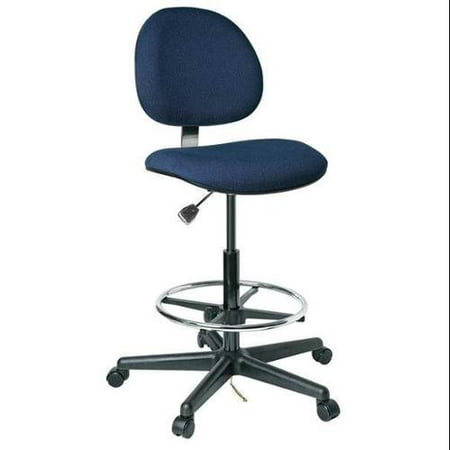 Bevco Ergonomic Chair, Upholstered, 300 lb. Weight Limit, Navy,