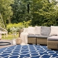 thumbnail image 4 of Safavieh Courtyard Archimedes Geometric Indoor/Outdoor Area Rug, Navy/Beige, 6'7" x 6'7" Square, 4 of 10