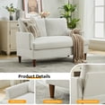 thumbnail image 3 of JURANYAZHU 54.7" Wide Chenille LoveSeat Comfortable Soft-Cushioned for Living Rooms and Small Spaces,White, 3 of 6