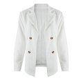 thumbnail image 1 of Vedolay Fall Tops for Women Suit Jackets for Women Casual Long Sleeve Lapel Button Open Front Work Office Jackets Suit,White L, 1 of 5