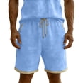 thumbnail image 2 of DayScoop Men's Casual Shorts Summer Shorts Fashion Linen Elastic Waist Drawstring Beach Pockets Breathable Short Pants, 2 of 6