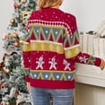 thumbnail image 4 of Suéter navideño, suéter navideño de punto para mujer Suéter navideño para mujer Suéter navideño de punto Artesanía superior, 4 of 6