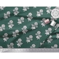 thumbnail image 3 of Soimoi Polyester Crepe Fabric Leaves & Floral Block Print Fabric by The Yard 42 Inch Wide, 3 of 3