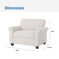 thumbnail image 3 of Mainstays Rolled Arm Storage Accent Chair, Cream, 3 of 9