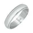 thumbnail image 3 of SZUL Women's 4mm Milgrain Edge Comfort Fit Wedding Band in 14K White Gold, 3 of 8