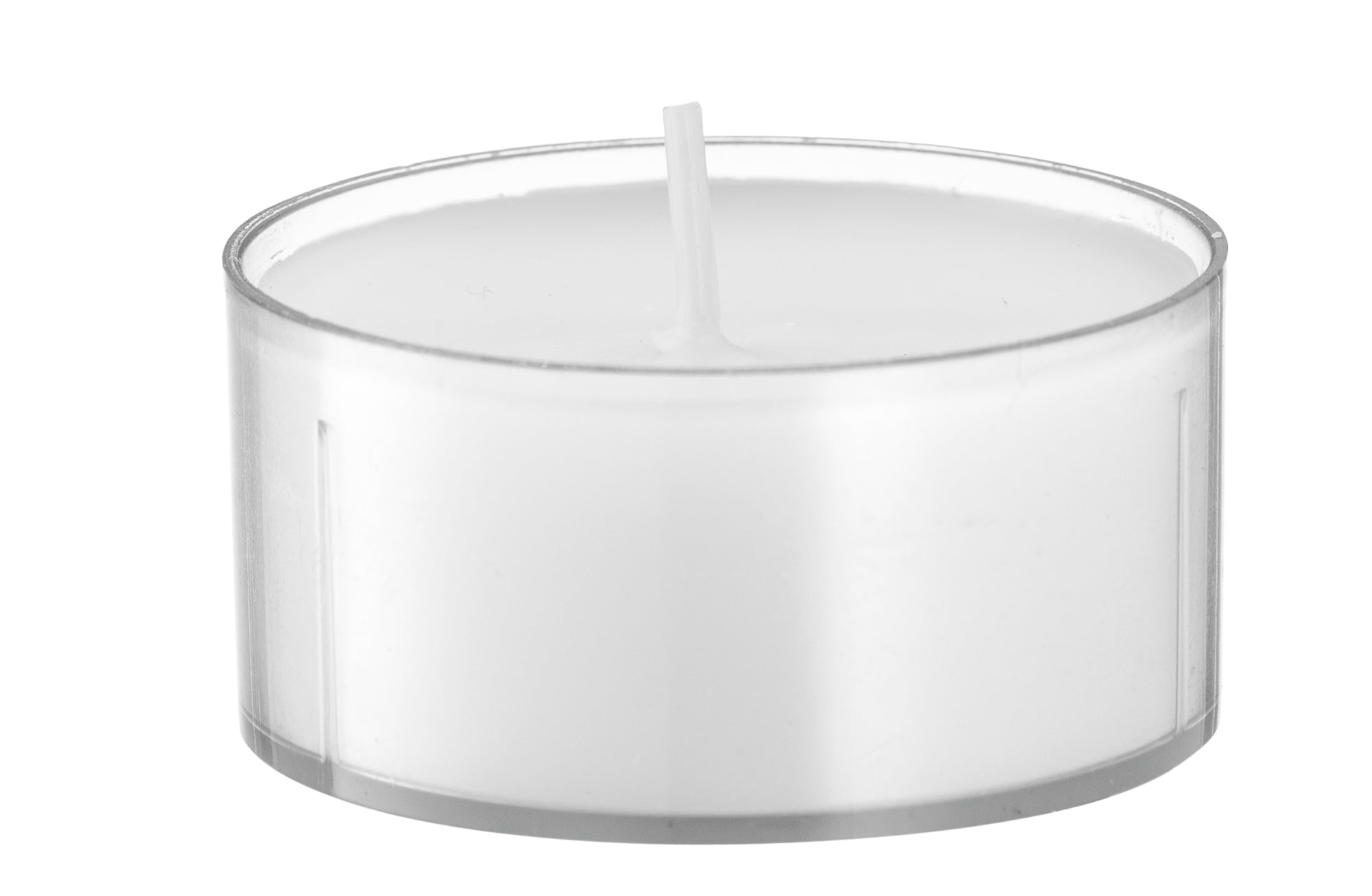 Bolsius BOLSIUS Genuine Tea Light Candles in Clear Holder Cups Bulk 48 Set.  Long Burning 8hr, Unscented, for Mood, Dinners, Parities