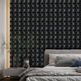 thumbnail image 7 of FLOLEOPA Black 11.8 in x 11.8 in 0.8 mm, PVC Decorative Wall Panels, 20 Pieces, 7 of 7
