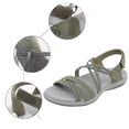 thumbnail image 5 of kamemir Dress Sandals Women's Ankle Strap Low Wedge Sandal(Beige,6.5), 5 of 6