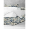 thumbnail image 2 of Maison Toile Blue Platform Bed Skirt Full 15" Drop, 2 of 4